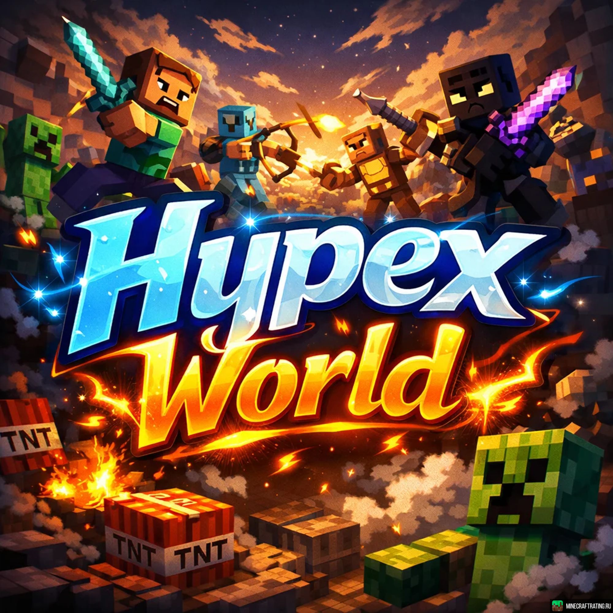 HypexWorld Гриф Выживание сервер Майнкрафт