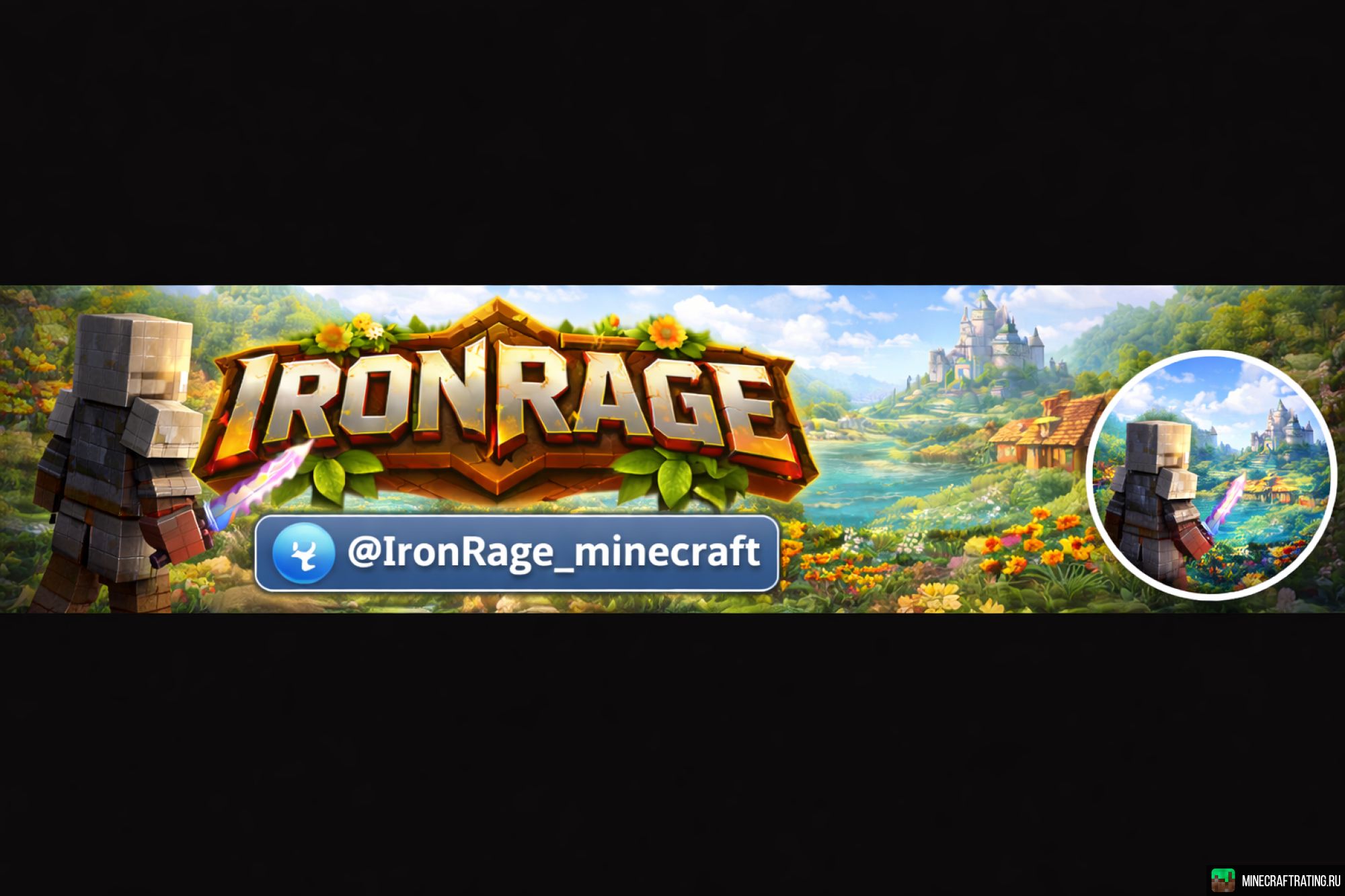 IronRage - лучшая ванилла с изменениями сервер Майнкрафт