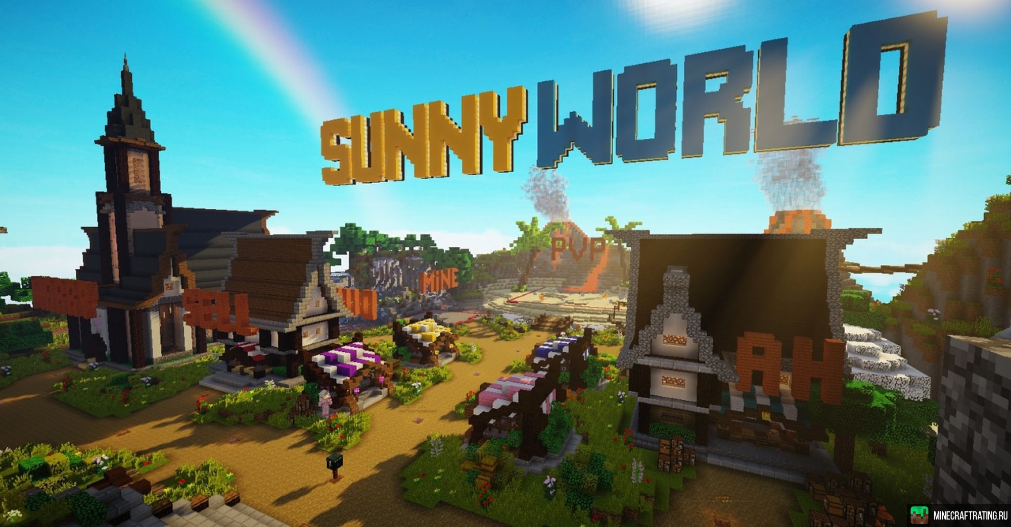 ❤️SunnyWorld❤️ 1.8-1.21 PvP, Мини-Игры 😡 Анархия сервер Майнкрафт