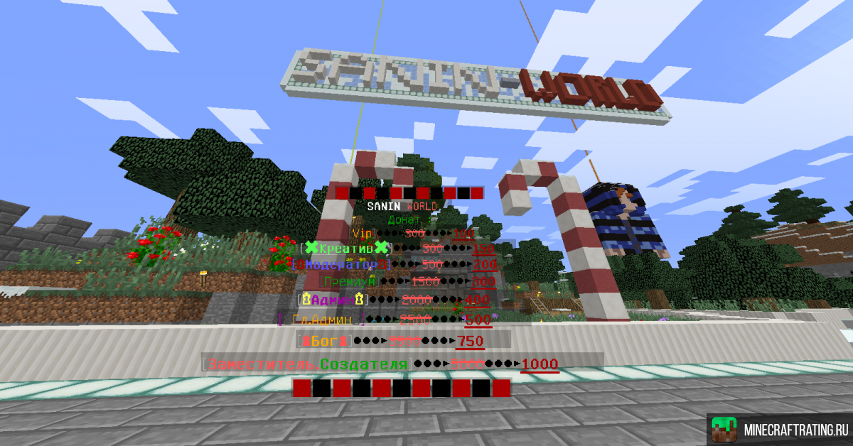 SANIN-WORLD сервер Майнкрафт