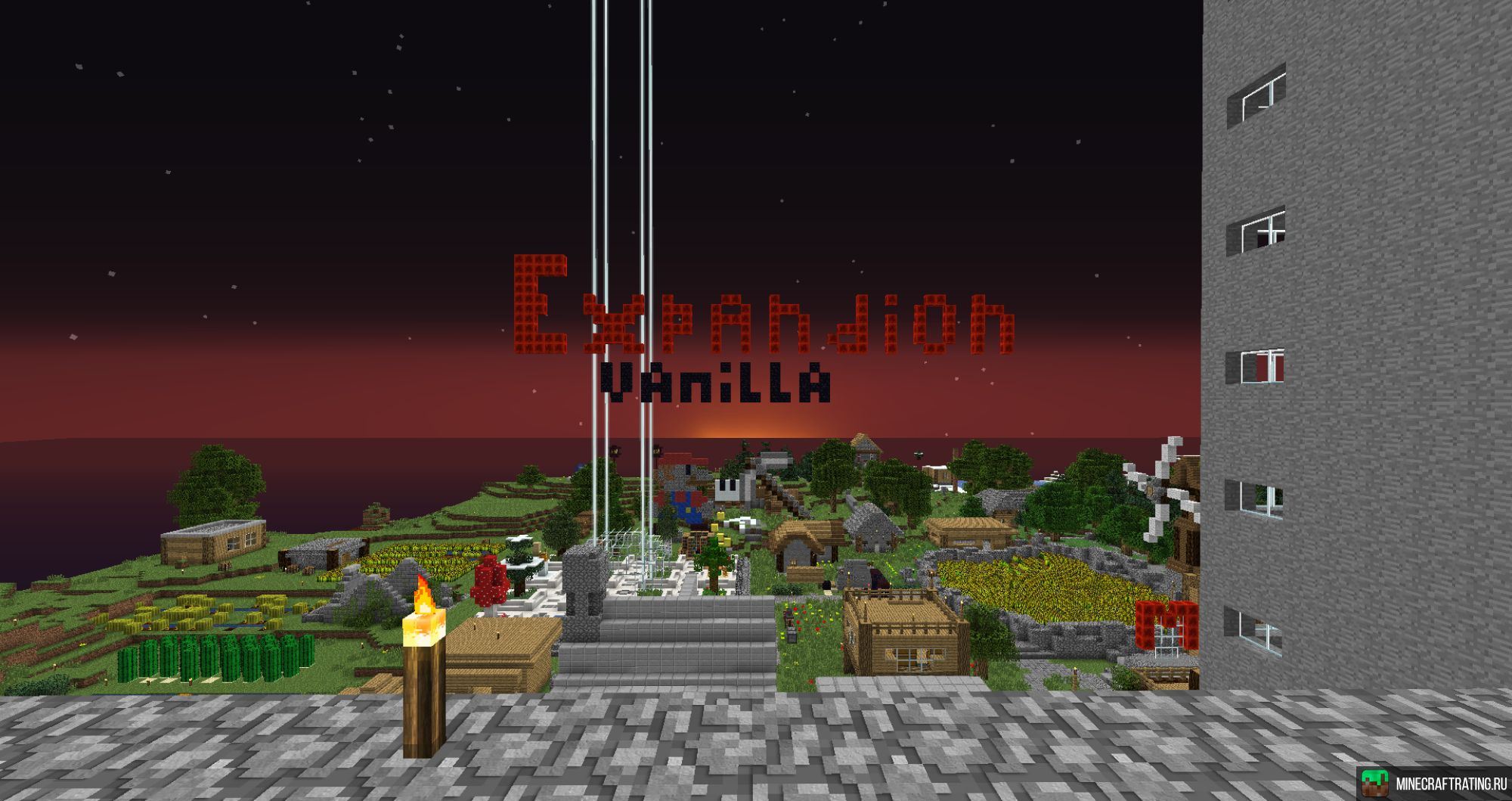 ▶️ Expandion | Ванилла, Выживание, СкайБлок, Дюп 😊 сервер Майнкрафт