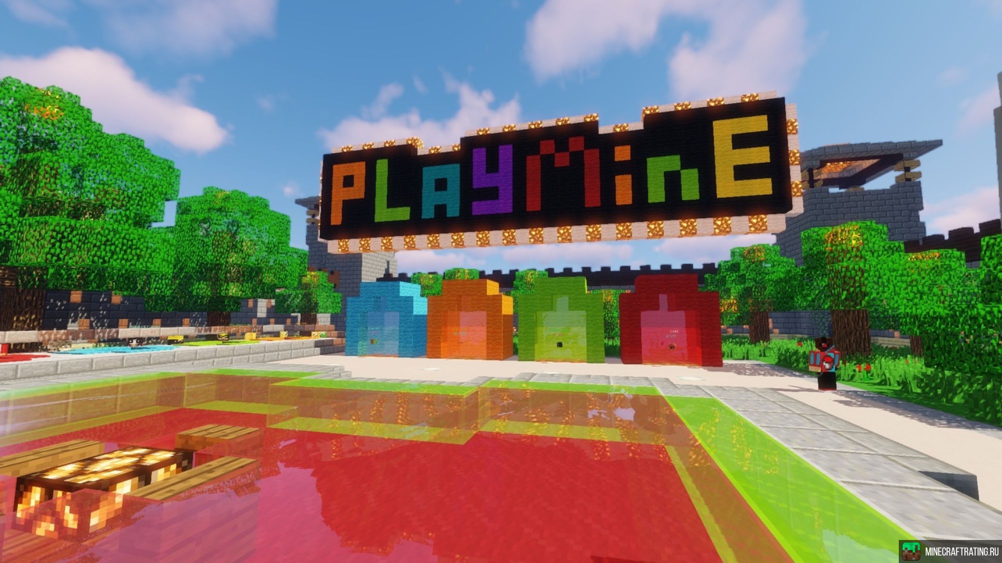 Скриншот ❤️ PlayMine ❤️ SkyBlock, BedWars, Murder, SkyWars🤠 сервер Майнкрафт