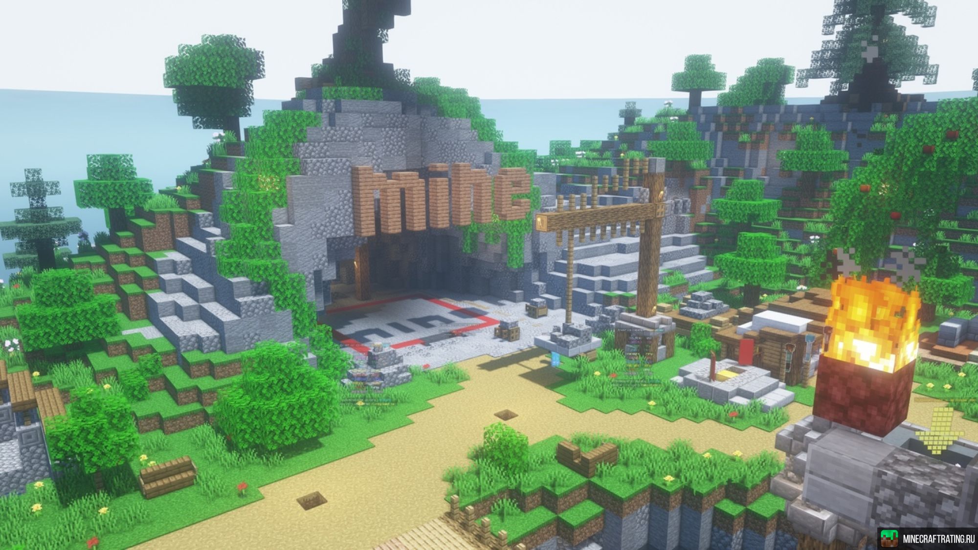 Скриншот 😡 FunnyGame 😡 Выживание, ЛакиВарс, БедВарс 🥑 сервер Майнкрафт