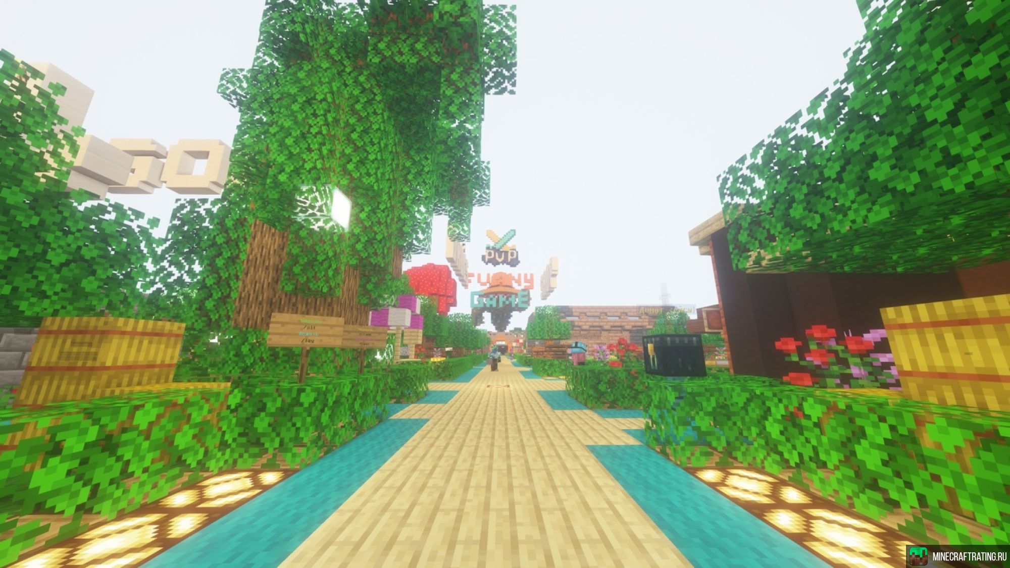 Скриншот 😡 FunnyGame 😡 Выживание, ЛакиВарс, БедВарс 🥑 сервер Майнкрафт