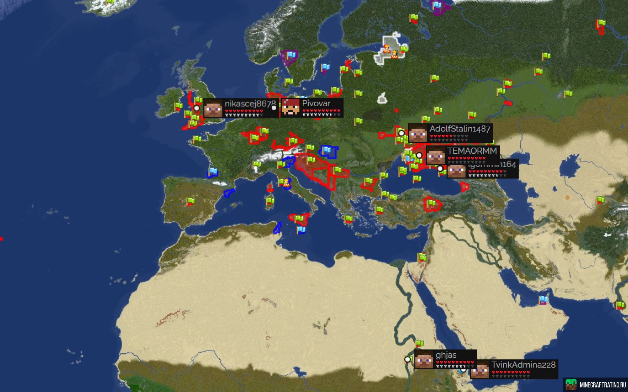 Скриншот POLITPIG - Военно-политический сервер | TOWNY сервер Майнкрафт