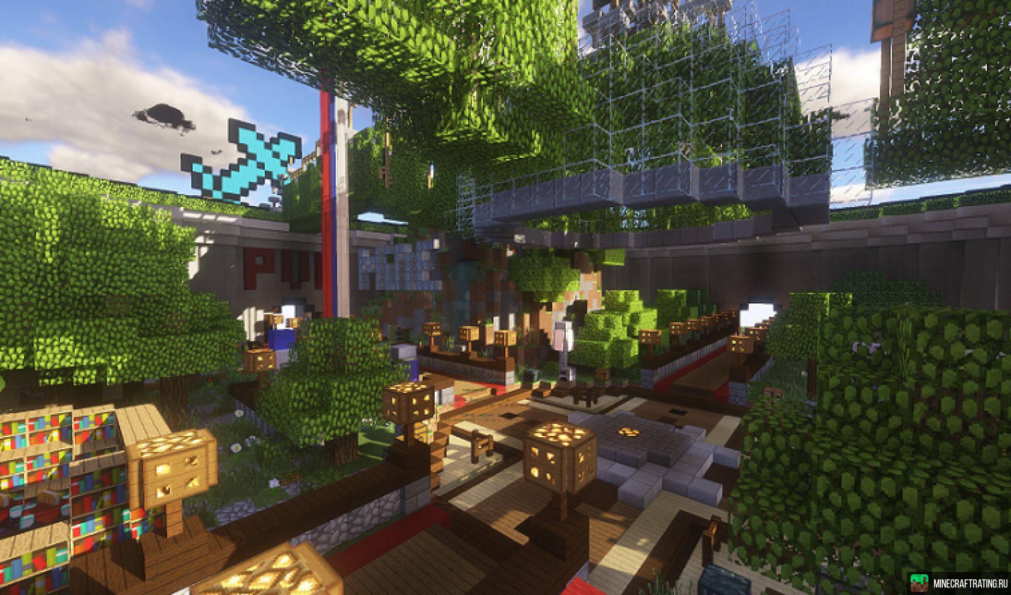 Скриншот CyberCraft Выживание сервер с голосовом чатом сервер Майнкрафт