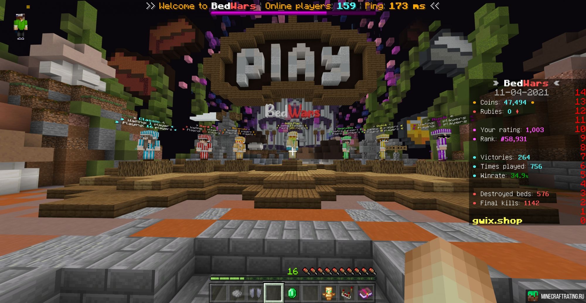 Скриншот GreenWix Project сервер Майнкрафт