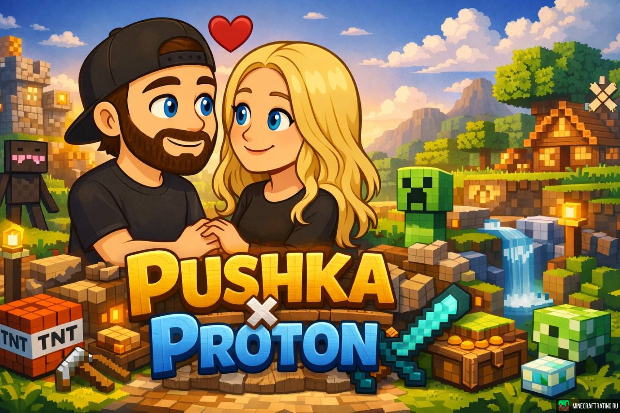 Скриншот PUSHKA X PROTON сервер Майнкрафт