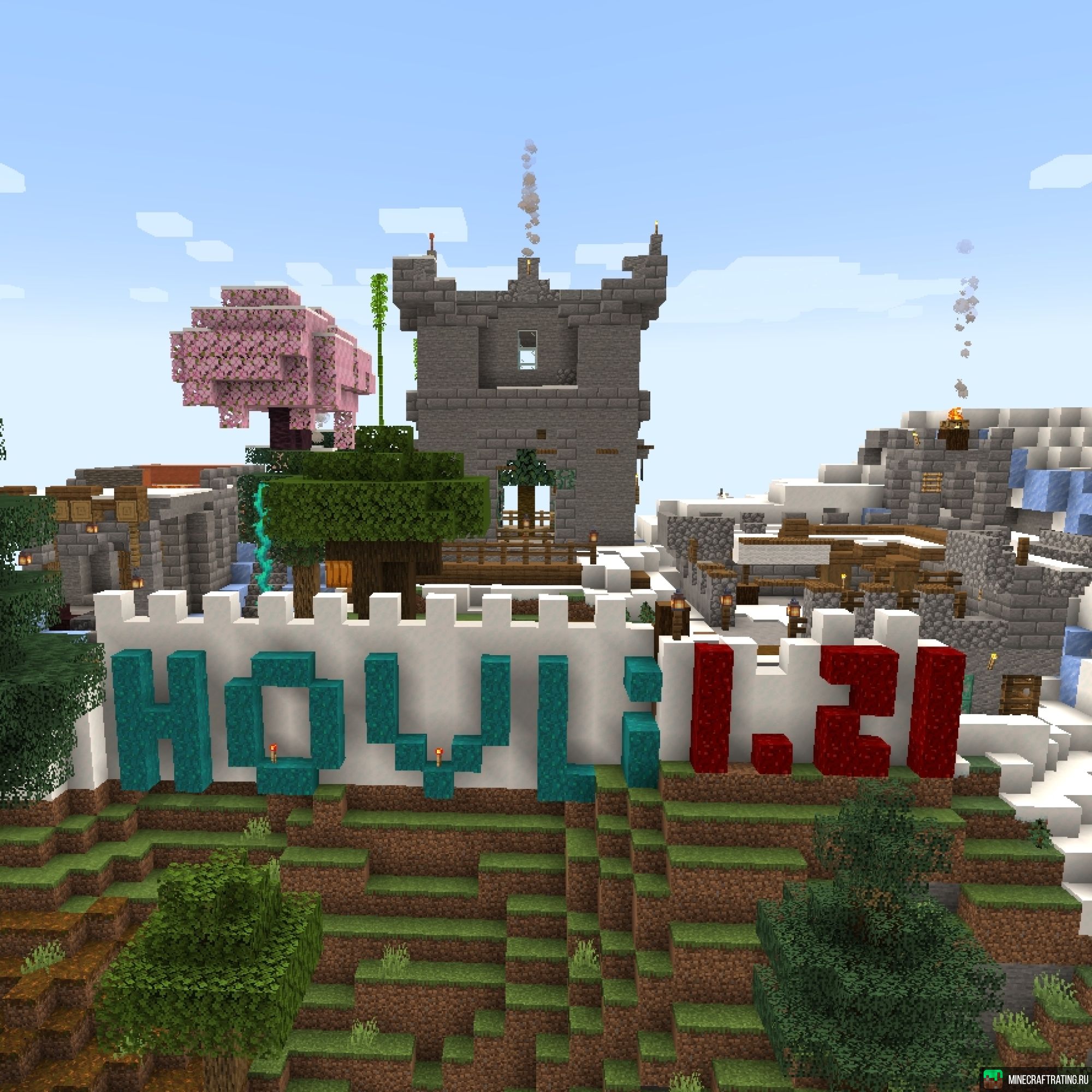 Скриншот Добро пожаловать HOVLI SURVIVAL BedWars MobArena сервер Майнкрафт