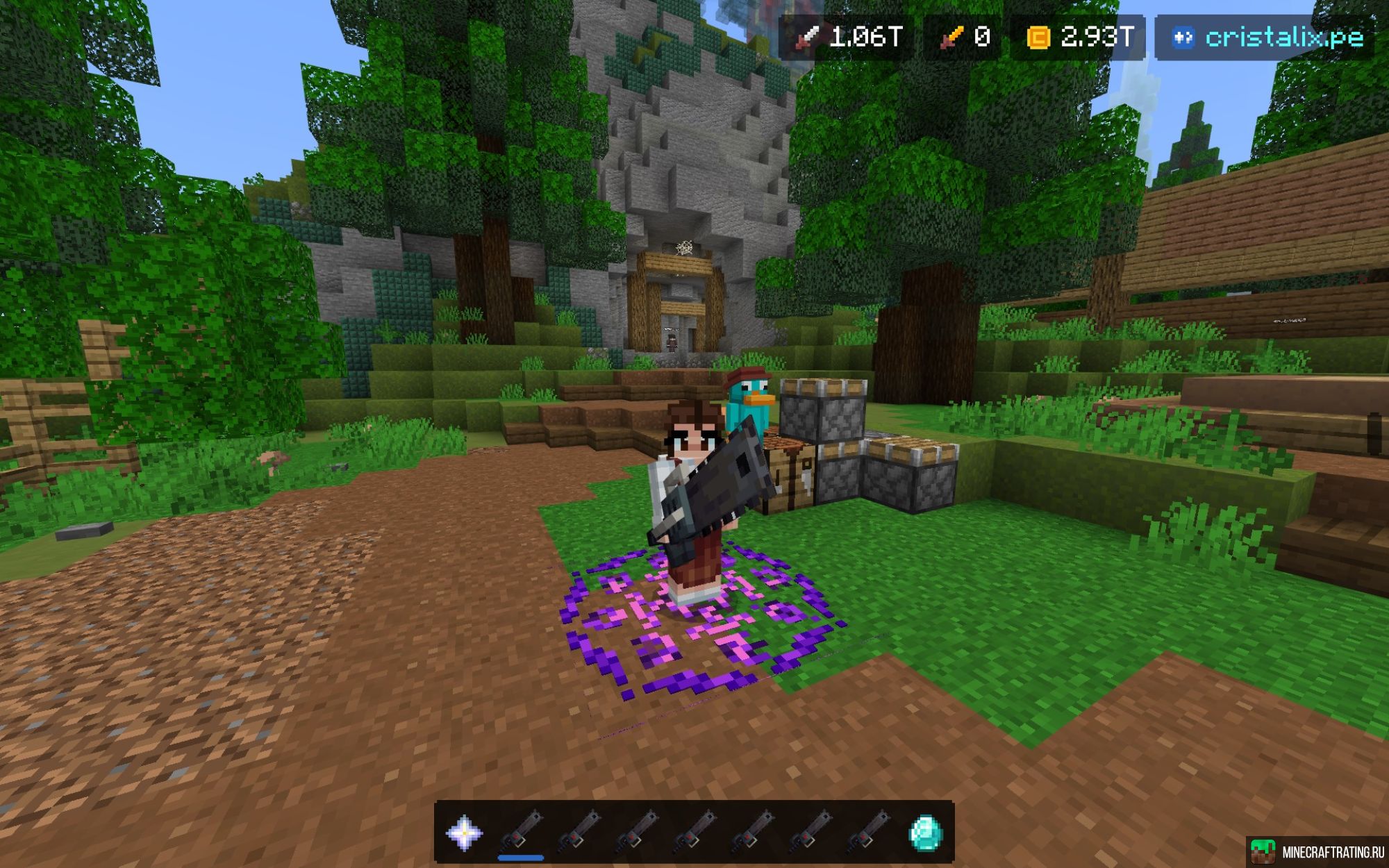 Скриншот Cristalix Bedrock АНАРХИЯ и МИНИ-ИГРЫ сервер Майнкрафт