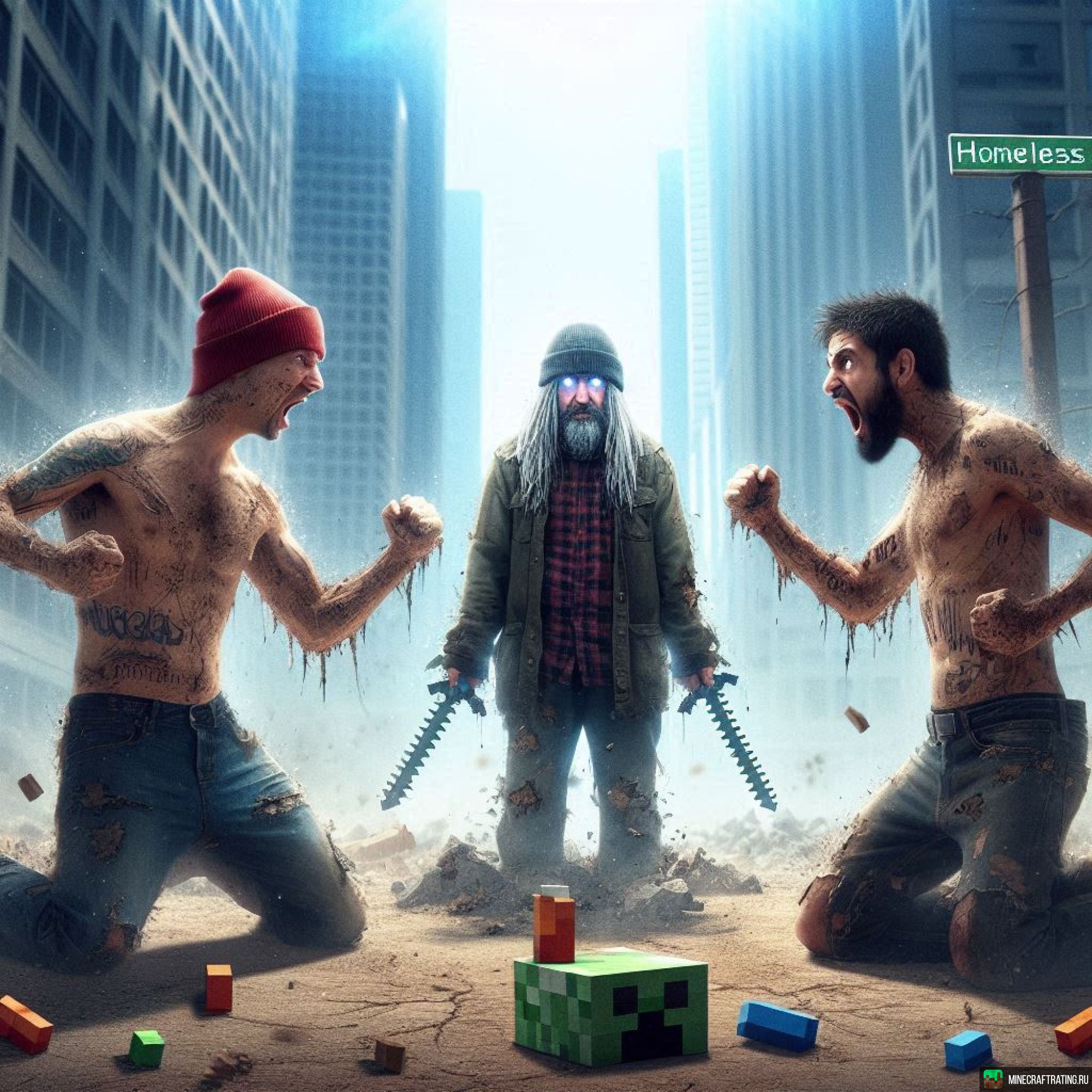 Скриншот 🔫🤨 БОМЖАТСКАЯ РЕЗНЯ! 🐷👍 BoxPvP😈 сервер Майнкрафт