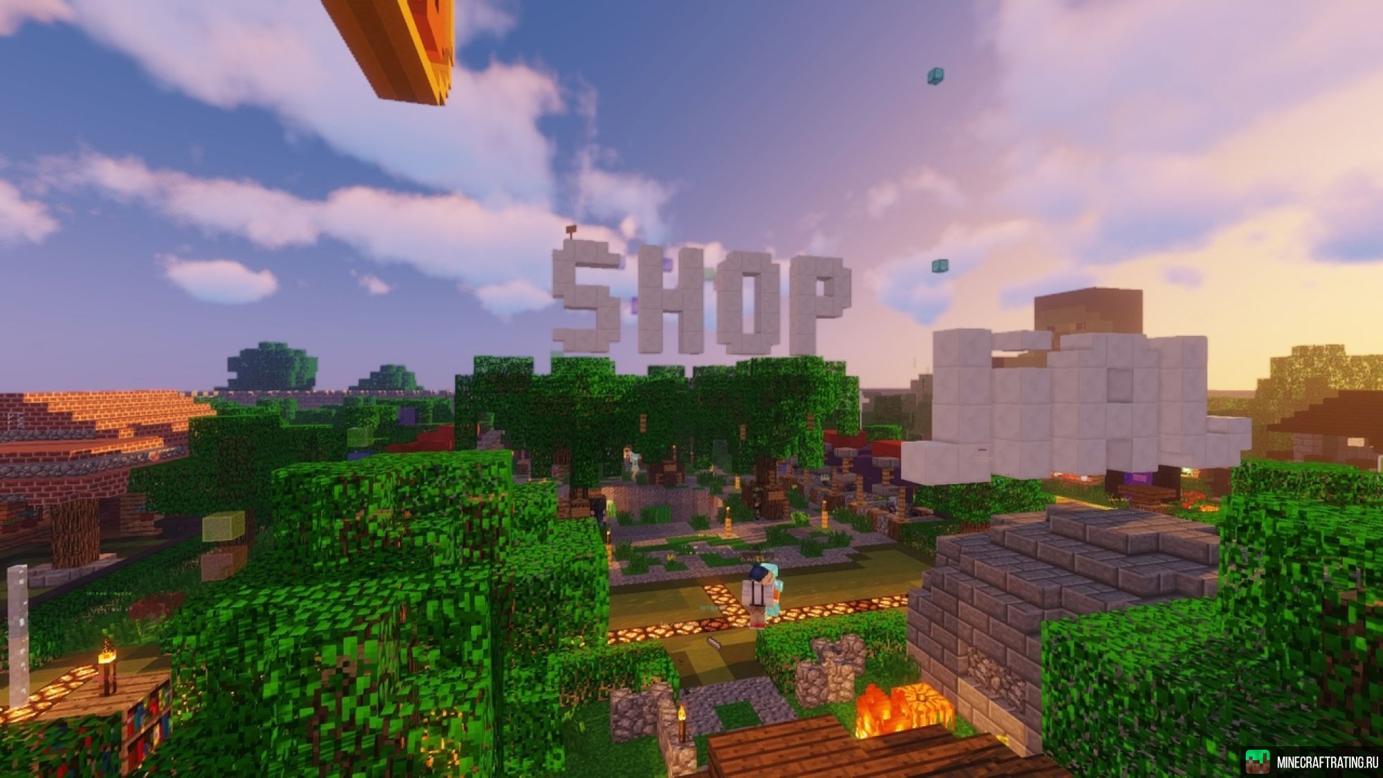 Скриншот 😈 LuckyWorld 😈 Выживание, МиниИгры, СкайБлок🔥 сервер Майнкрафт