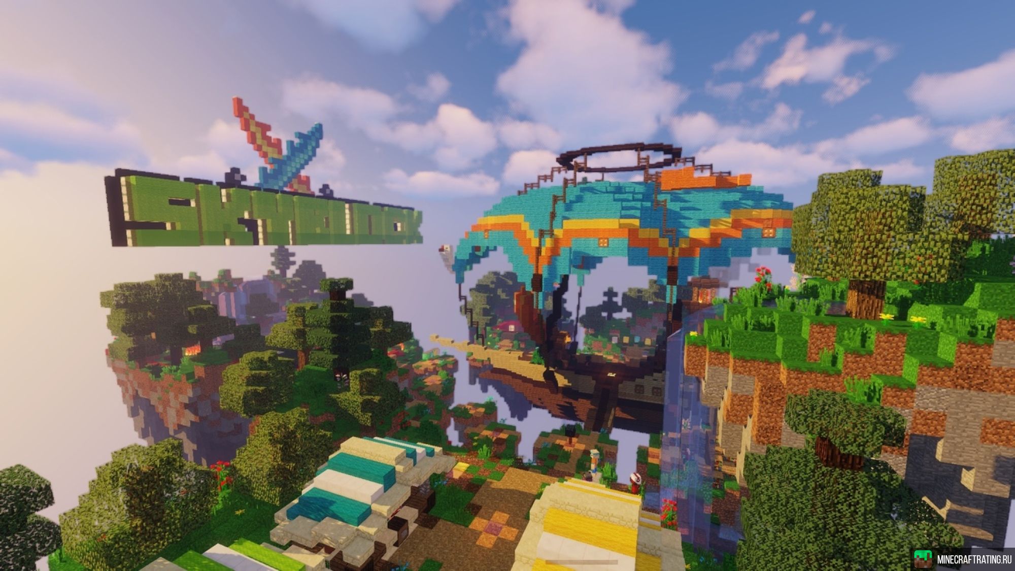 Скриншот 😈 LuckyWorld 😈 Выживание, МиниИгры, СкайБлок🔥 сервер Майнкрафт