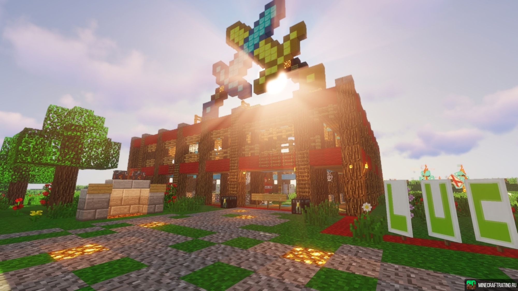 Скриншот 😈 LuckyWorld 😈 Выживание, МиниИгры, СкайБлок🔥 сервер Майнкрафт