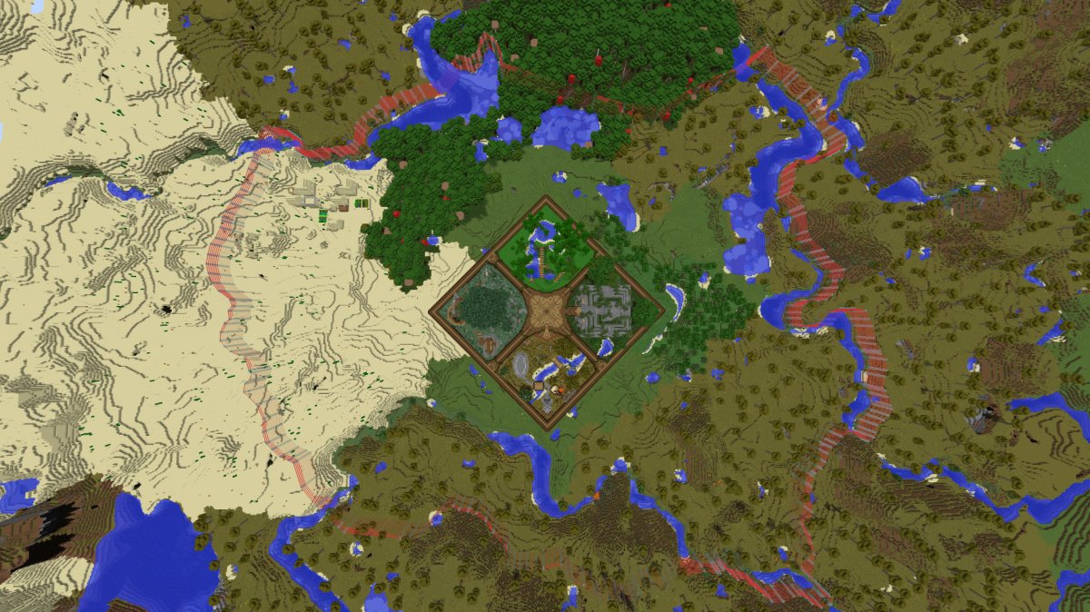 Скриншот Paradise Falls 1.8-1.12.2 сервер Майнкрафт