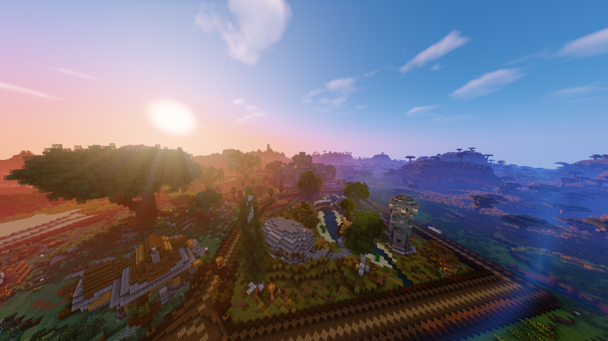 Скриншот Paradise Falls 1.8-1.12.2 сервер Майнкрафт